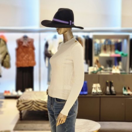 어깨금장 골지니트티셔츠