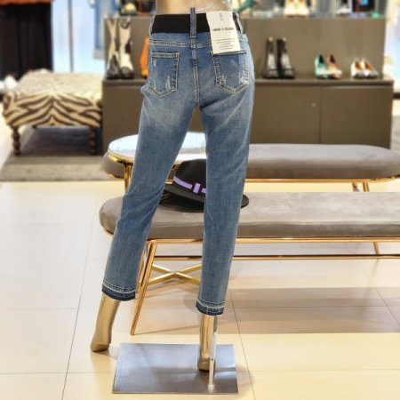 허리배색 스키니데님팬츠