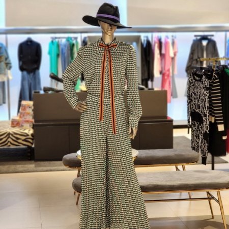 프린팅 주름와이드팬츠