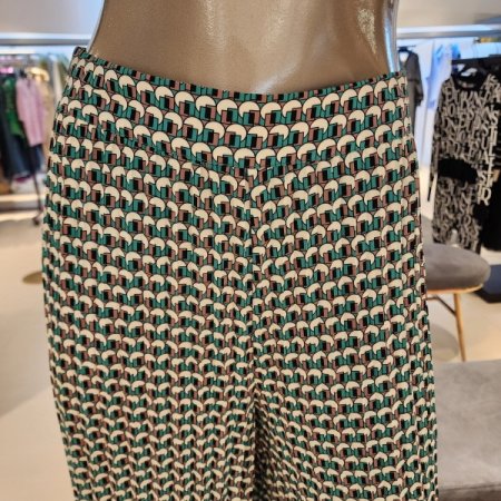 프린팅 주름와이드팬츠