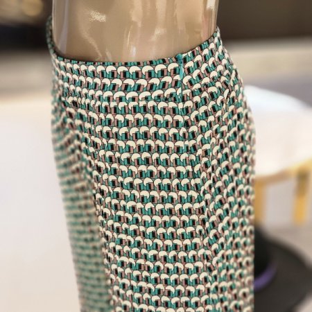 프린팅 주름와이드팬츠