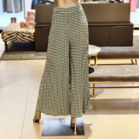 프린팅 주름와이드팬츠