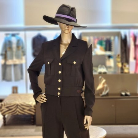 금장버클 크롭자켓