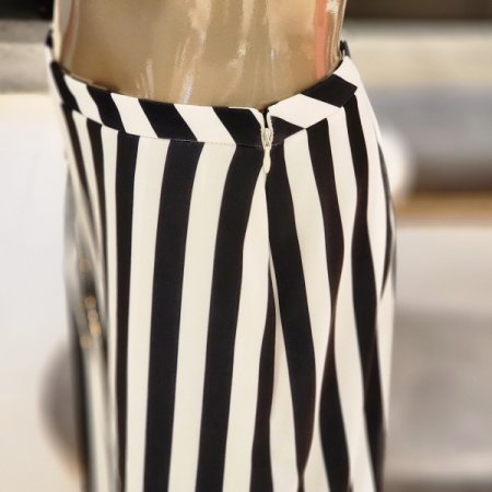 스트라이프 와이드팬츠