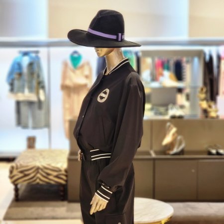 로고 블루종 점퍼