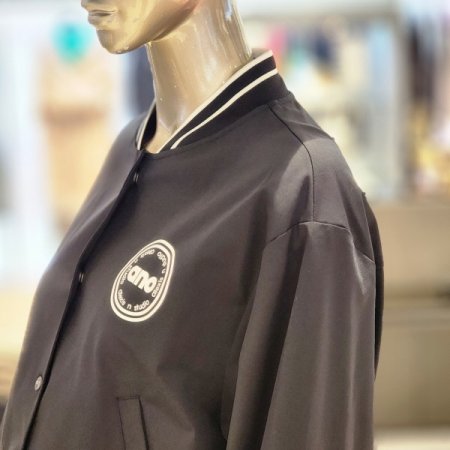 로고 블루종 점퍼