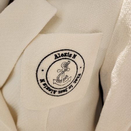 팔 라인테잎 로고 숏 재킷