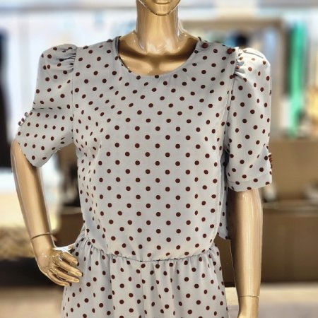 도트 와이드점프슈트