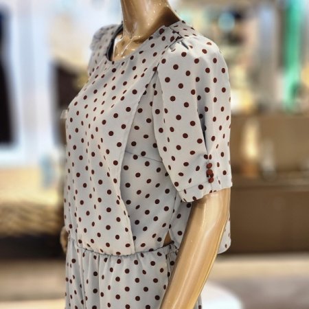 도트 와이드점프슈트