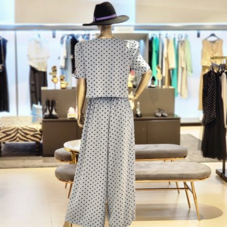 도트 와이드점프슈트