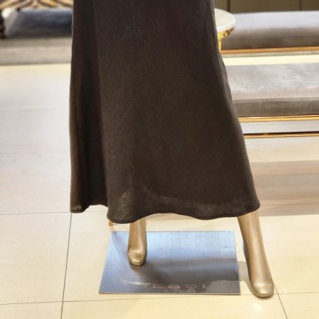 민소매 카라 린넨 롱 원피스