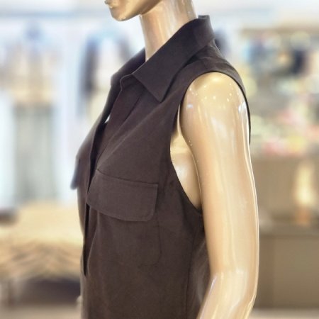 민소매 카라 린넨 롱 원피스