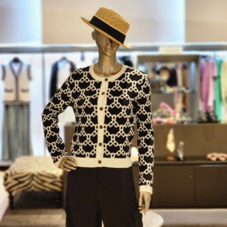 사슬패턴울가디건