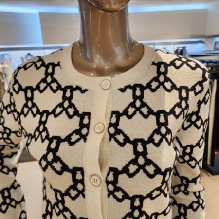 사슬패턴울가디건