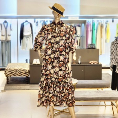 플라워 쉬폰롱원피스