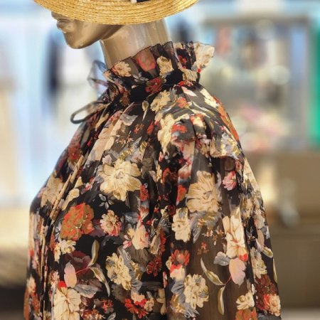 플라워 쉬폰블라우스