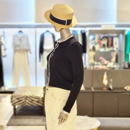 레터링 라운드넥리본가디건