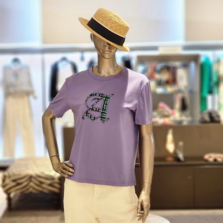 A자수로고 반팔티셔츠