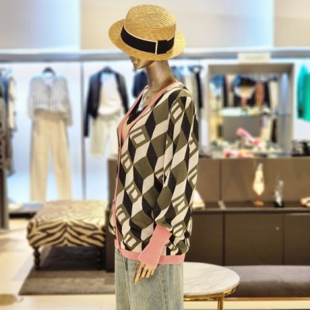 볼륨소매 루즈핏패턴가디건