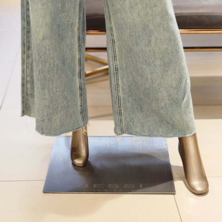 컷팅와이드핏데님팬츠