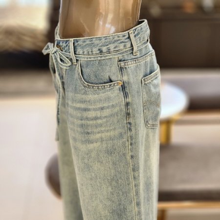 컷팅와이드핏데님팬츠