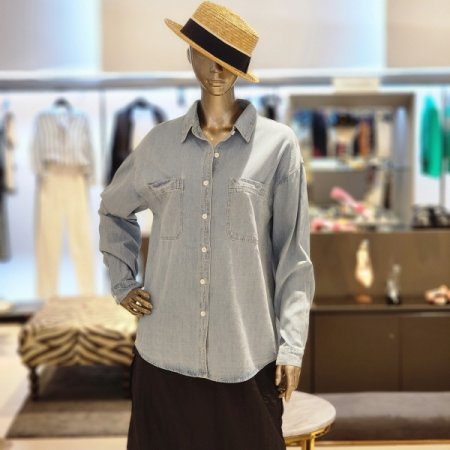 루즈핏 심플데님셔츠