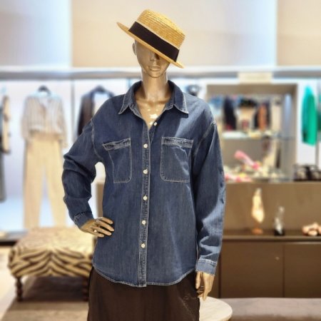 루즈핏 심플데님셔츠