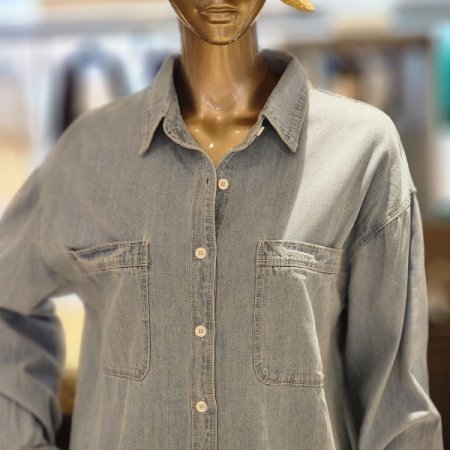 루즈핏 심플데님셔츠