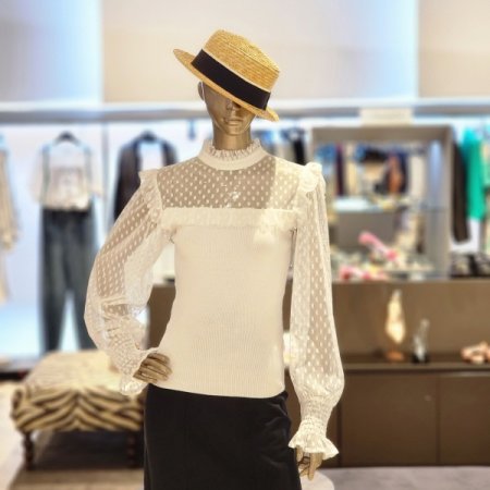 도트시스루 하이넥니트