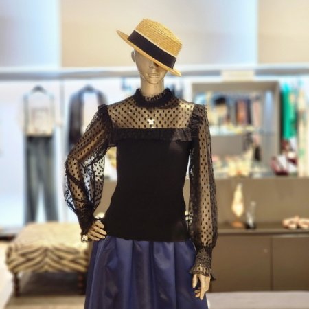 도트시스루 하이넥니트