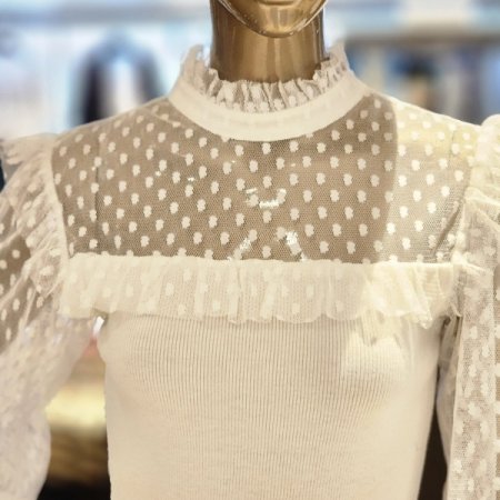 도트시스루 하이넥니트