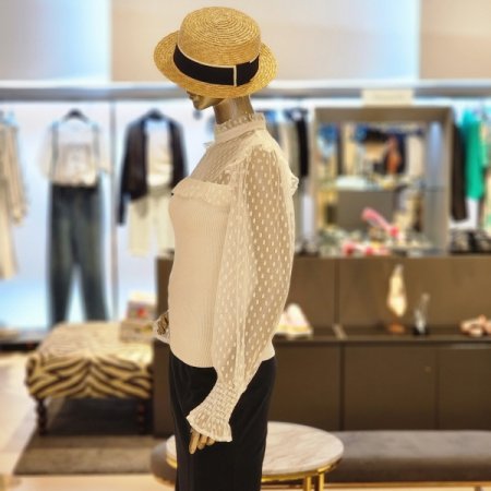 도트시스루 하이넥니트