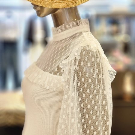 도트시스루 하이넥니트