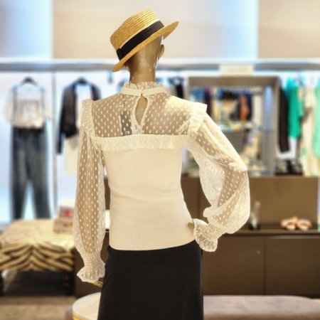 도트시스루 하이넥니트