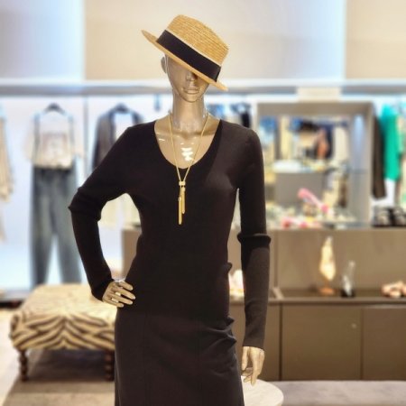 체인목걸이 골지니트