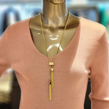 체인목걸이 골지니트