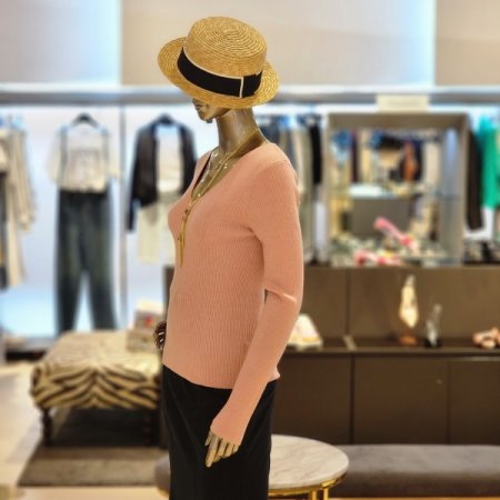 체인목걸이 골지니트