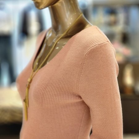 체인목걸이 골지니트