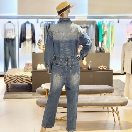 루즈핏 데님점프슈트