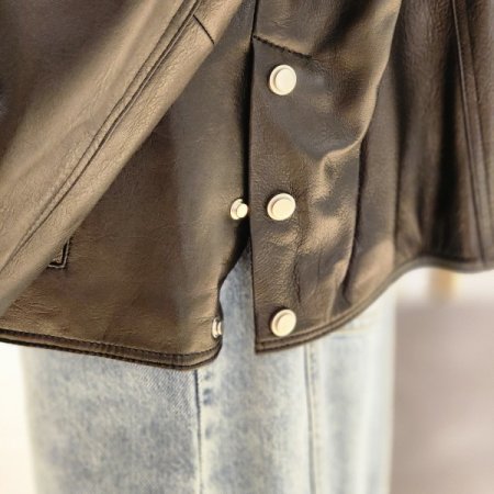 후드넥 양가죽자켓