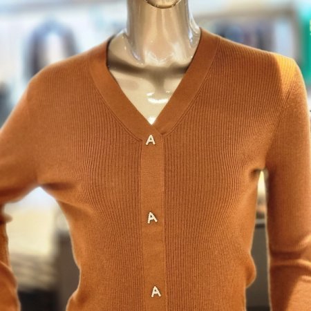 A로고 브이넥니트