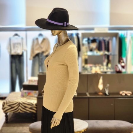 스냅단추 골지레이온티셔츠