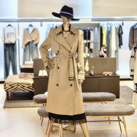 원플랩디테일 트렌치코트