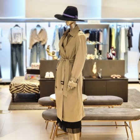 원플랩디테일 트렌치코트