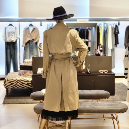 원플랩디테일 트렌치코트