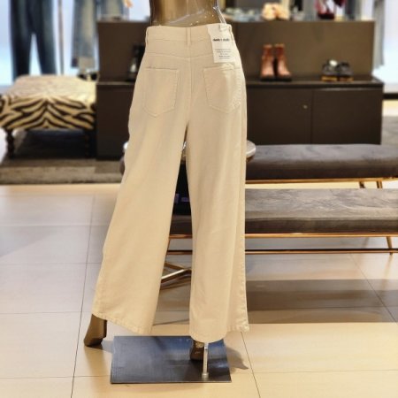 투턱 와이드 면 팬츠