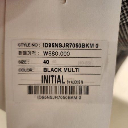 체크패턴 싱글 투버튼 하프 재킷