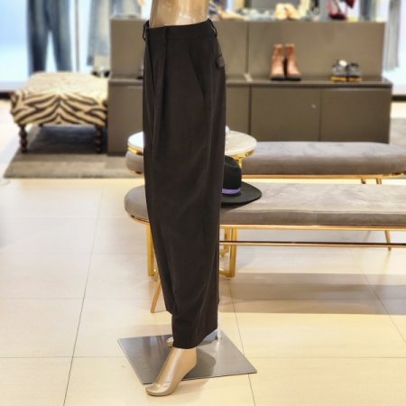 울혼방 핀턱 와이드 팬츠