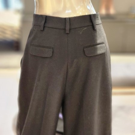 울혼방 핀턱 와이드 팬츠