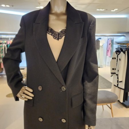 울 혼방 더블버튼 롱 코트